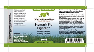 Stomach Flu Fighter.jpg bottle label - Stomach Flu Fighter